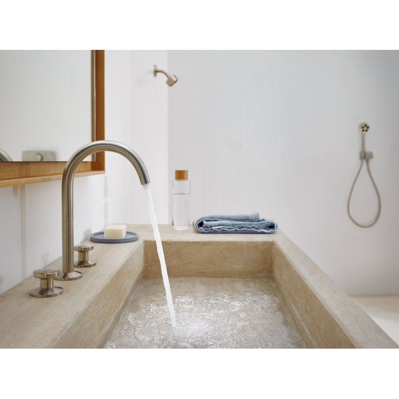 Modern Handheld Shower Head Holder, Brushed Black Chrome