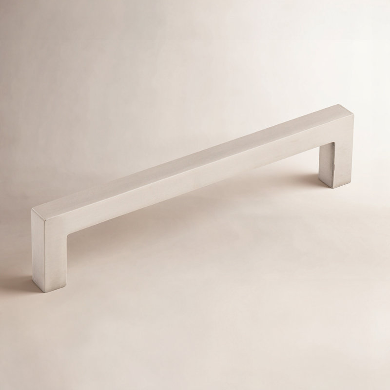 Square Bar pull, Brushed Satin Nickel, 5 1/16" Center to Center