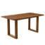 Table de bar en bois massif Farmhouse de 63 po de hauteur, comptoir rectangulaire avec pieds ouverts en forme de U-137457309