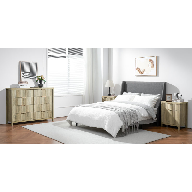  Arrilla 3 Piece Bedroom Set, Sand Oak