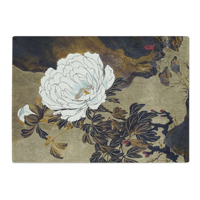 Tempered Glass a Peony Flower Chopping Board
