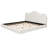 King Size Upholstered Platform Bed, Beige-220123183