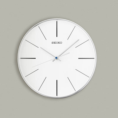 QXA634ALH Wall Clock, Silver-Tone