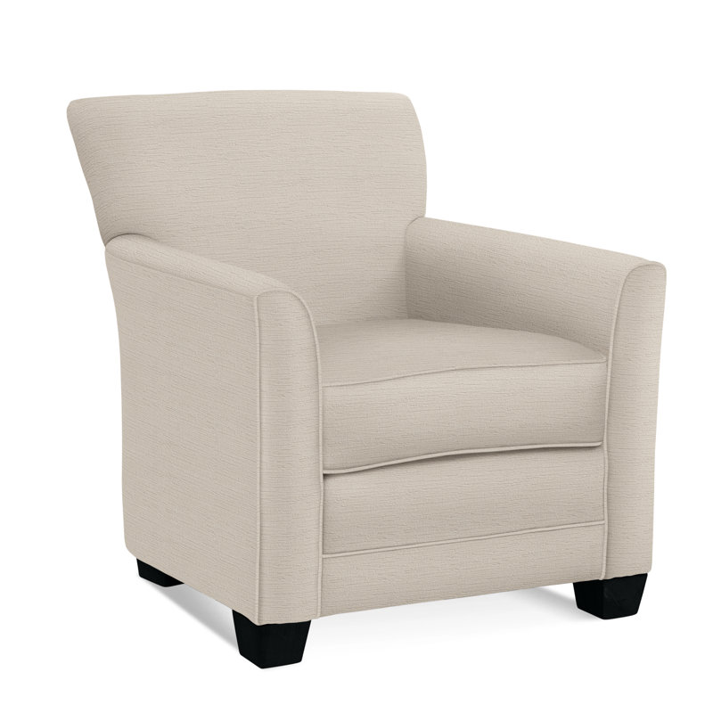 Buckley Armchair, Black Finish, Snow Crypton Performance; 0884-91