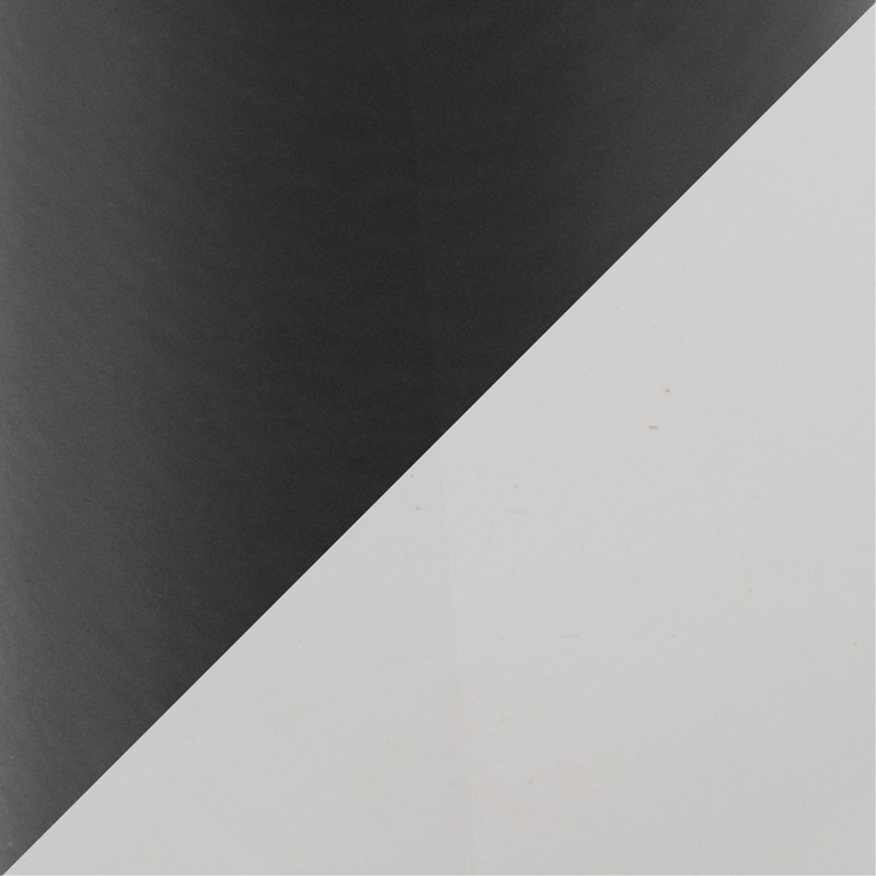 Banc en métal noir et similicuir, Blanc