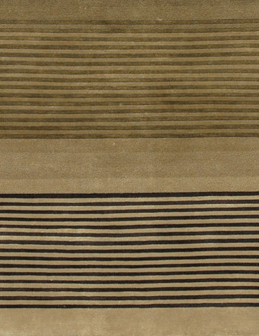 Aadi Hand Knotted Wool Area Rug, Rectangle 7'9" x 10'6", Black,Brown,Beige,Gold,Tan,Green