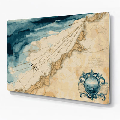 Art mural en métal beige Coastal