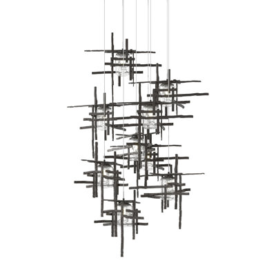 Tura 9-Light Glass Round Pendant