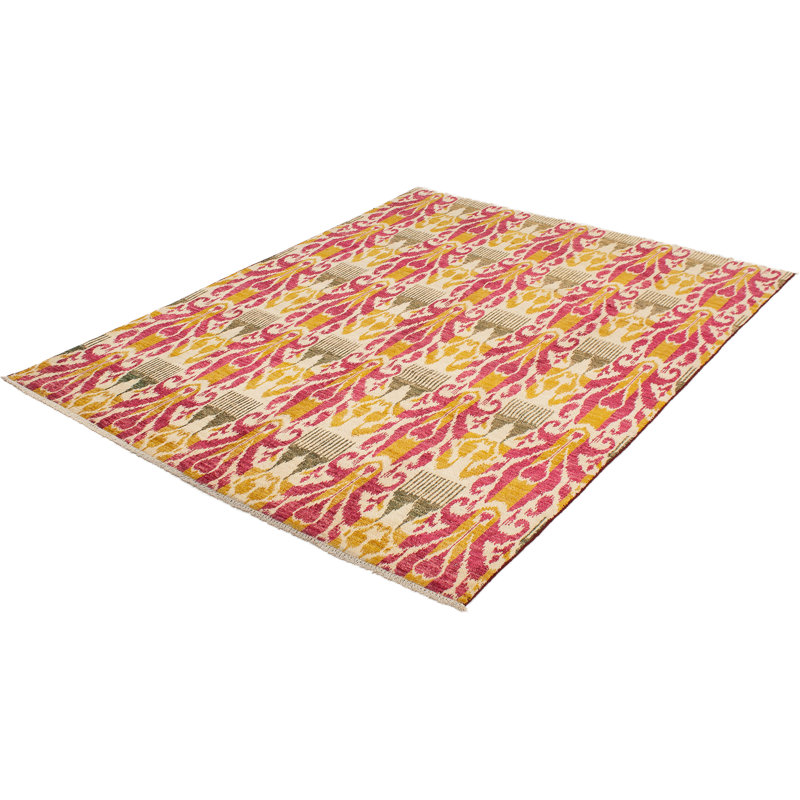 Tapis de la laine 7 pi 10 po x 10 pi 5 po, à la main one-of-kind-noué la 2010 shalimar bourgogne Céline