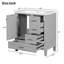 Meuble-lavabo simple 18 po avec plateau en bois massif Onkar-972732615
