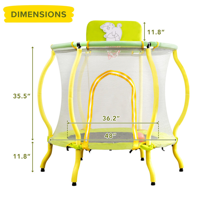 Trampoline de jardin rond 4 pi x 4 pi Creationstry