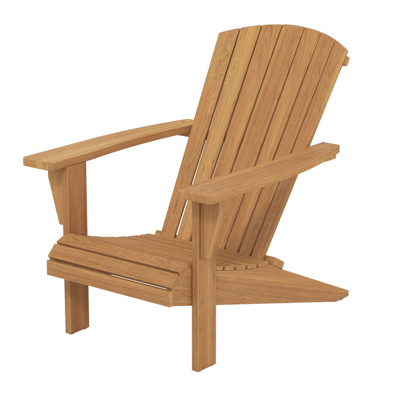 Chaslynn Outdoor Patio Teak Curveback Adirondack Chair