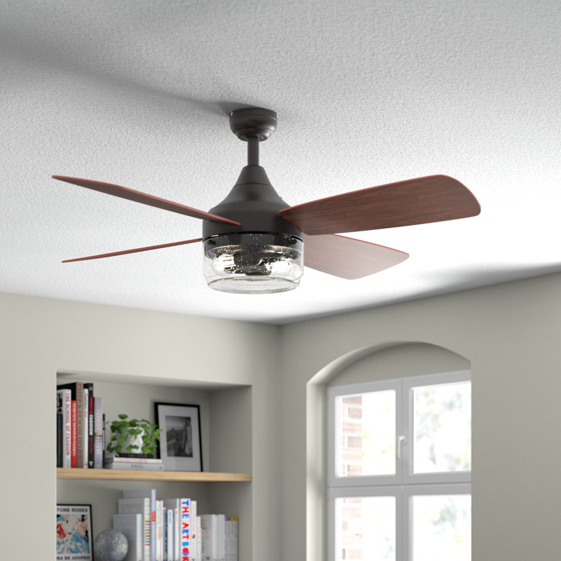 42'' W Atanas 4 - Blade Standard Ceiling Fan with Remote Control and Light Kit Included