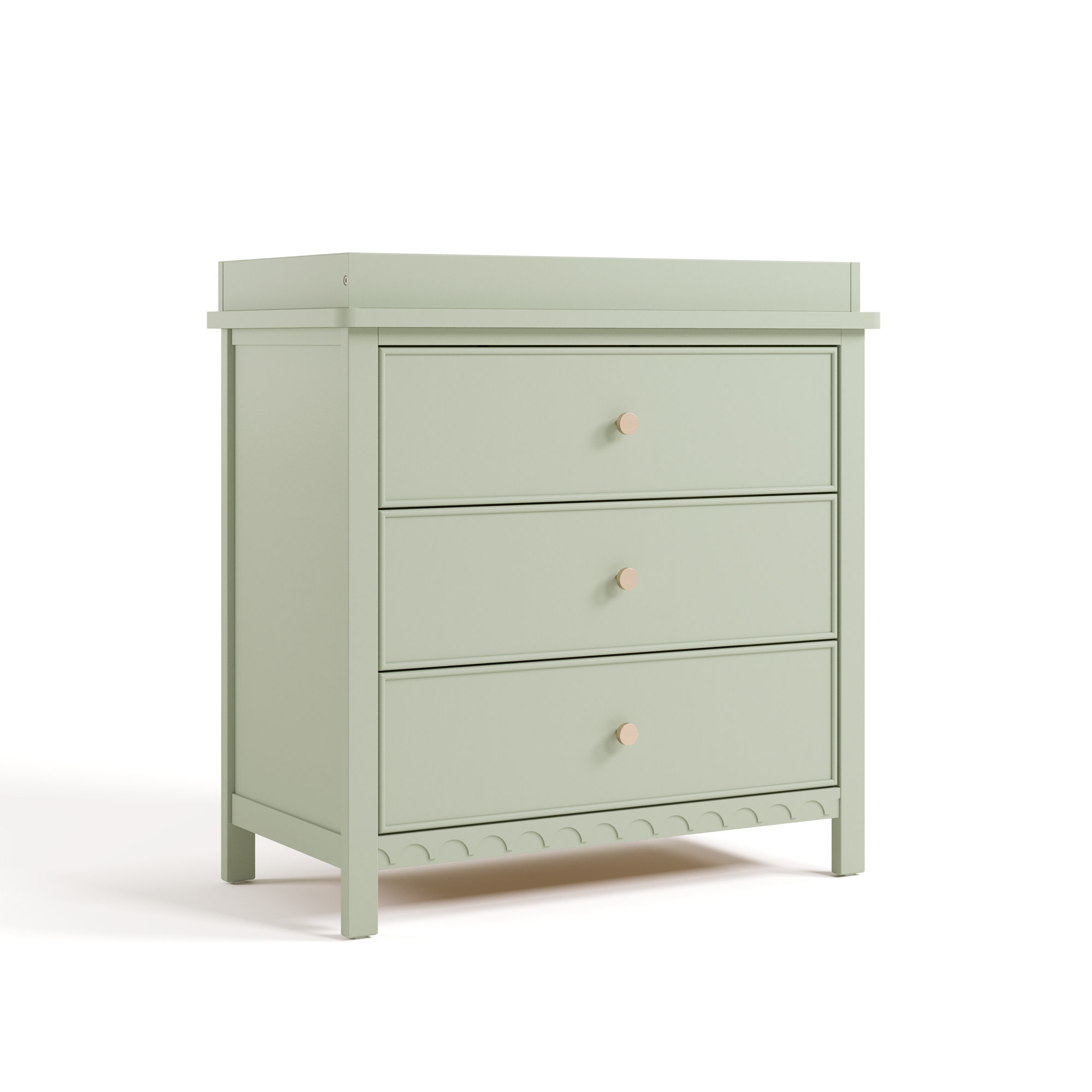 Sasha 3 Drawer Chest With Changing Topper, Sage