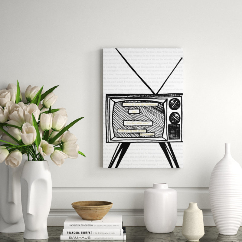 Tune In Print by Kelli Ellis, Gilded Gold, 45" H x 30" W x 1.5" D