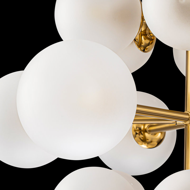 Scituate 19-Light Dimmable Glass Bubble Chandelier