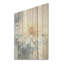 Blanc et bleu fleur de dahlia minimalisme I - art mural en bois de dahlia sur bois de pin naturel-1167299663