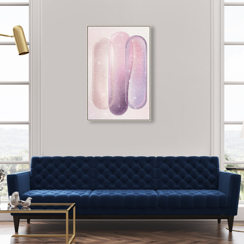 Berry Layers Print by Oliver Gal, 25"H x 17"W, Silver Floater Frame