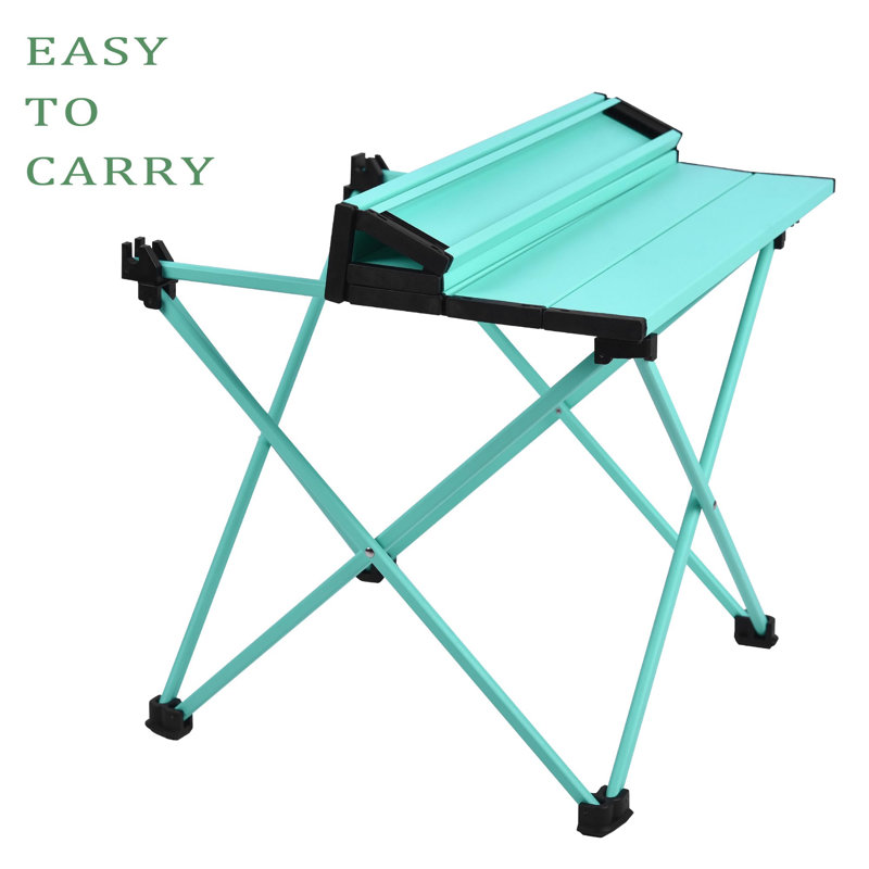 Small Lightweight Aluminum Folding Camping Table with Carrying Bag