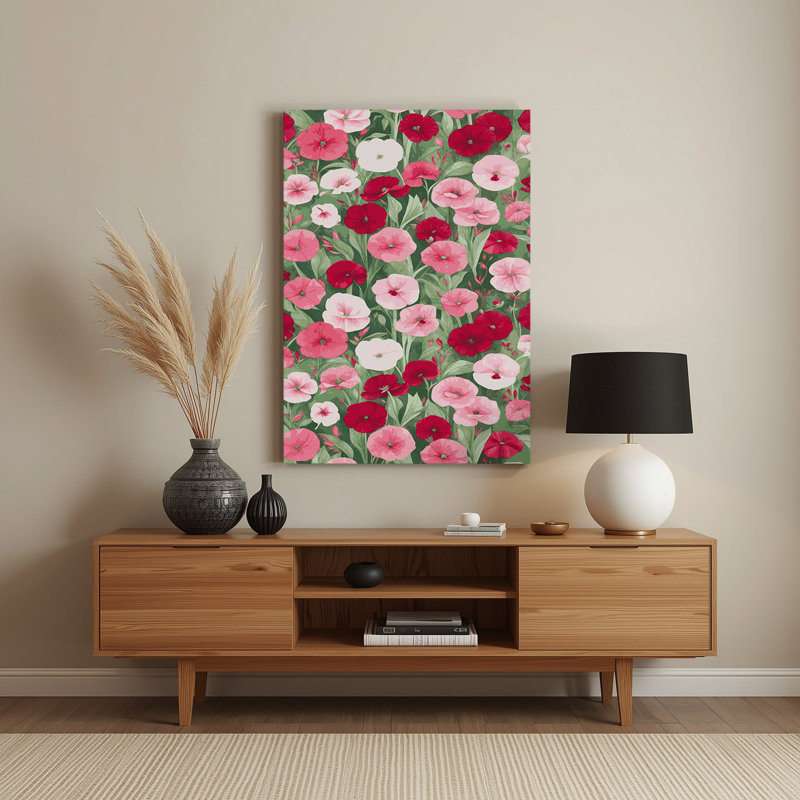 Aquarelle botanique 34, art mural en métal rose, H 14 po x l 11 po