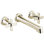 Levoir® Two-Handle Wall Mount Lavatory Faucet - Less Handles