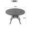 47.24-Inch Cast Aluminum Patio Dining Table With Black Frame And Umbrella Hole