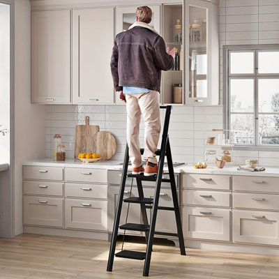 5 - Step Stainless Steel Lightweight Folding Step Stool