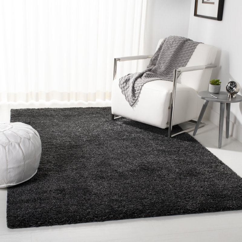 Tapis gris anthracite jiang, Rectangle 5 pi 3 po x 7 pi 6 po