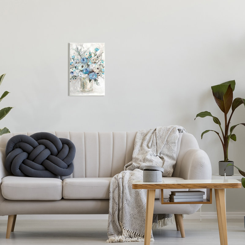 "Stupell Industries", art abstrait bleu sur bois par Carol Robinson-au-686, H 15 po x l 10 po x P 0,5 po