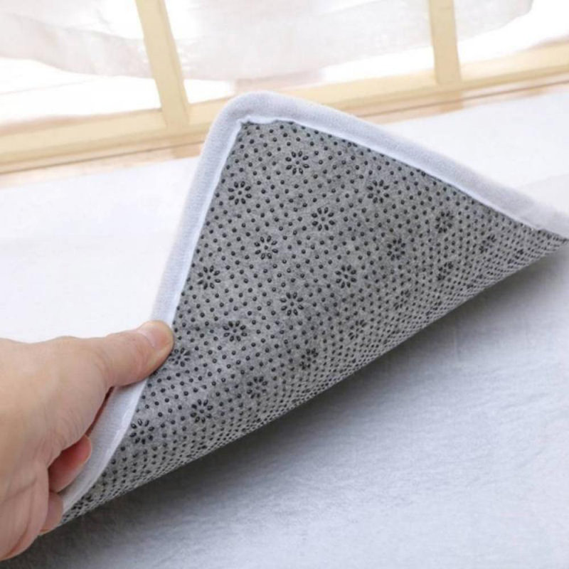 Tapis rouge / blanc tissé à la machine 1 pi 4 po x 4 pi Ebon