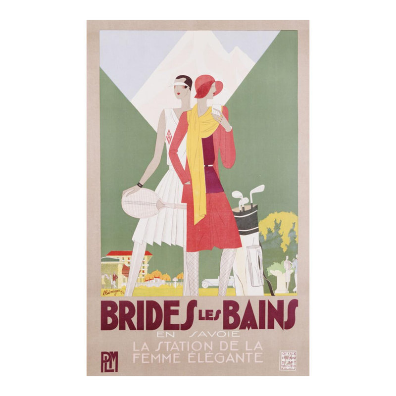 Affiche «Brides les Bains PLM» par Leon Benigni - Estampe numérique, H 20 po x l 16 po