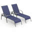 Chaise longue de patio 2 pièces Ebern Designs