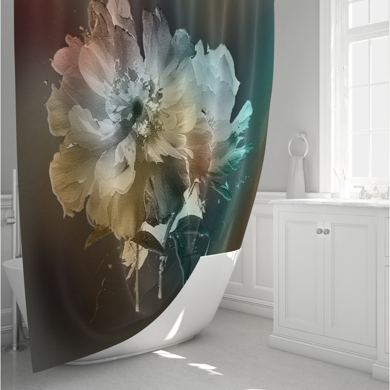 Yarmuth Floral Shower Curtain, 72" H x 70" W
