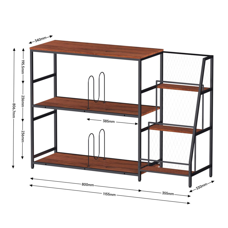 80.6cm H Media Shelves