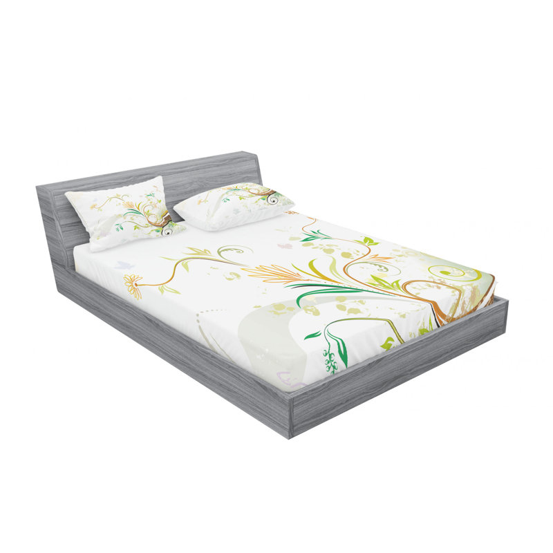Microfiber Sheet Set, Queen Sheet Set with Fitted Sheet
