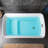 48'' Freestanding Air Soaking Acrylic Rectangular Black Bathtub with Integrated Seat,Non-Slip Design-88621942