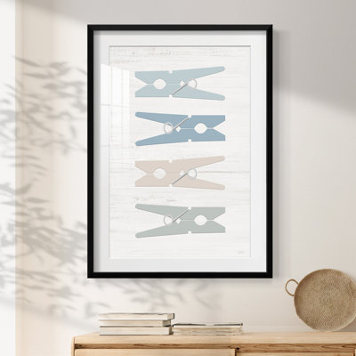 Épingles à linge - impression encadrée