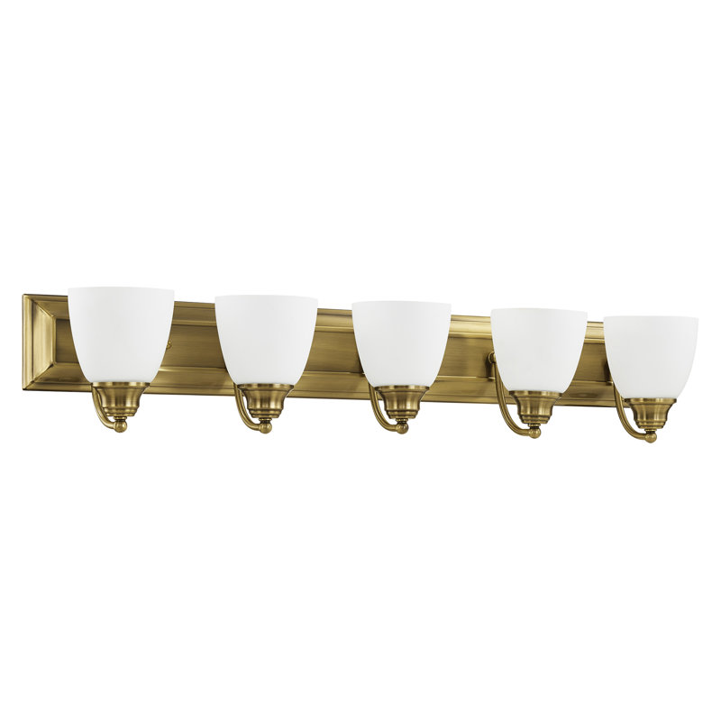 Springfield 5 - Light Dimmable Vanity Light, Antique Brass