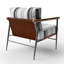 Chaise à rayures en tissu d'ameublement-1567181222