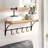 Earp Solid Wood Bracket Shelf with Hooks