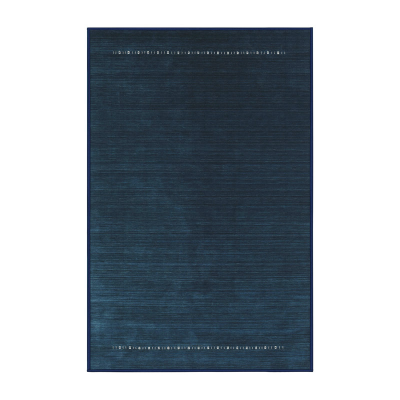 Tapis contemporain bleu, Rectangle 6 pi x 9 pi