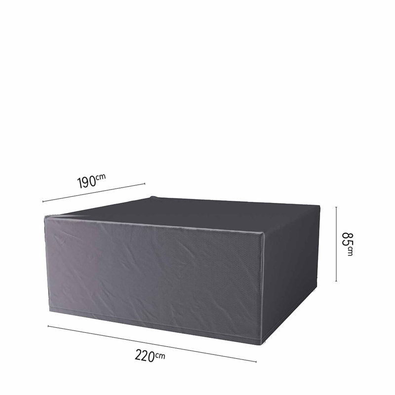 Aerocover by Platinum - Rectangular Garden Dining table and chair Set Aerocover, 85cm H x 220cm W x 190cm D