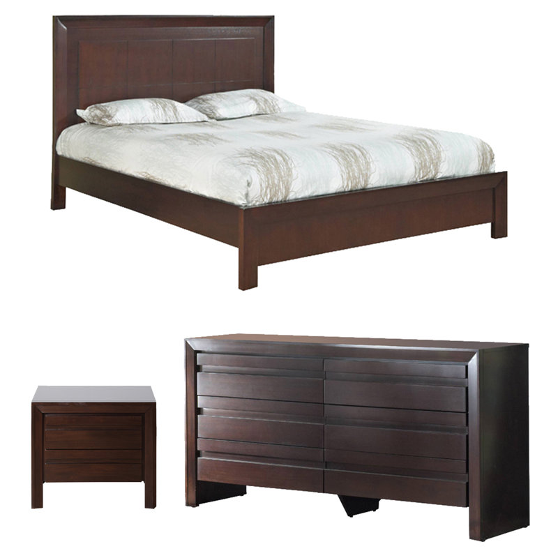 Ensemble de chambre configurable avec lit plateforme Felicia