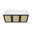 Ensemble de meuble-lavabo mural en chêne avec lavabo double 48 po Classe-107130487-107130486