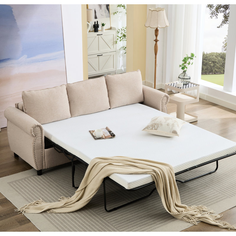 Canapé convertible 81,5 po Almaraz, Beige