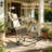 Portable Rocking Outdoor Camping Chair Set (Set of 2), Foldable Mesh Lawn Chairs with Padded Headrest and Storage Pocket