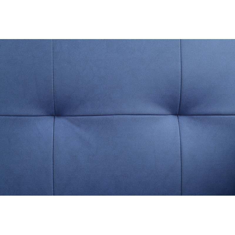 Canapé et repose-pieds réglables en tissu bleu