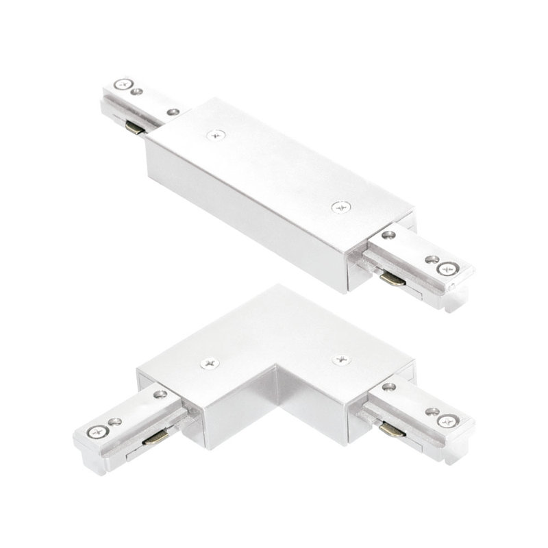 Adjustable L Connector/Feed, White