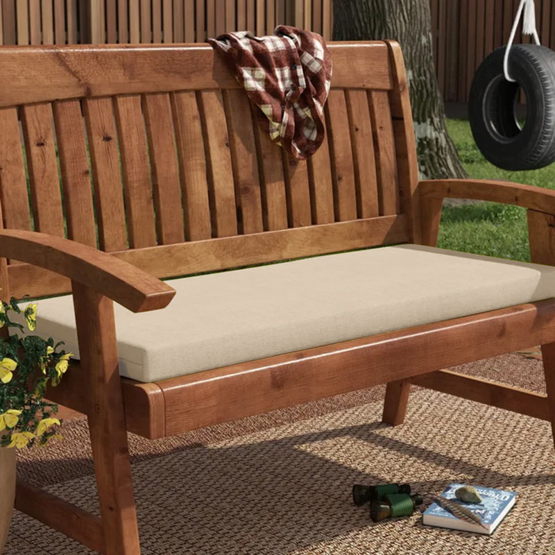 Outdoor 3'' Bench Seat Cushion, Beige, 45" x 19"