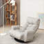 Fauteuil d'appoint pivotant en tissu 360 degrés gris ardoise